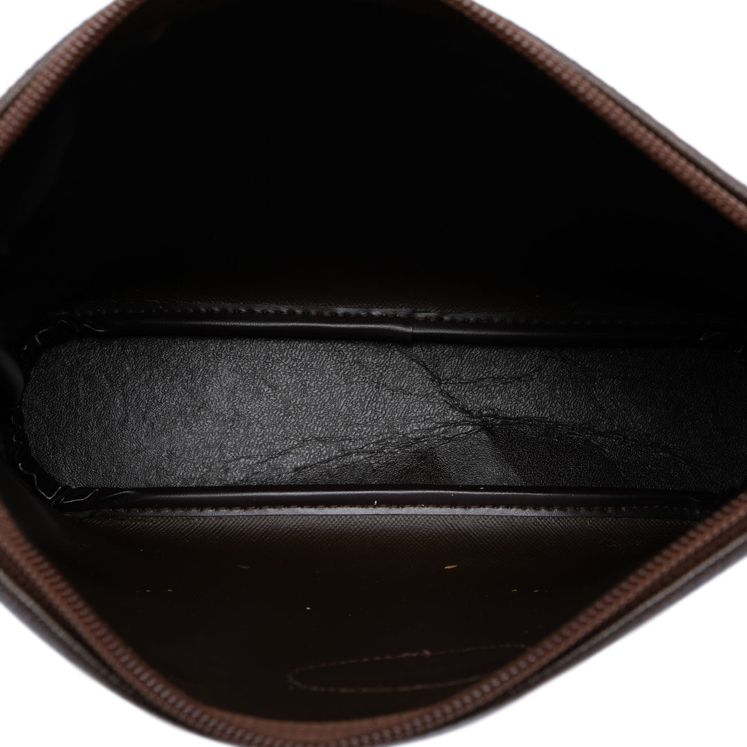 Burberry Vintage Check Toile Wristlet Pochette