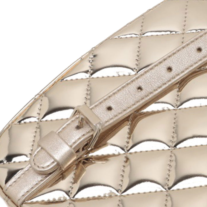 Chanel Quilted Métallisé Mirror Cuir de veau Hollywood Boulevard Sac à dos Doré