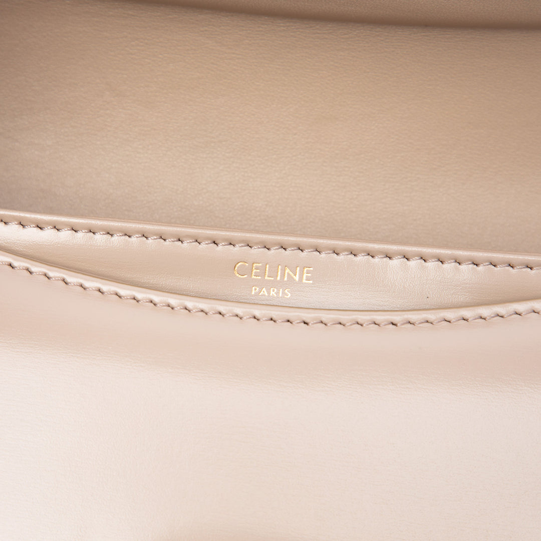 Celine Teen brillant Cuir de veau Triomphe Besace Clea Sac porté croisé