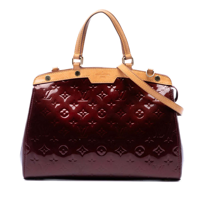 Brea MM Cuir verni Monogram Rouge