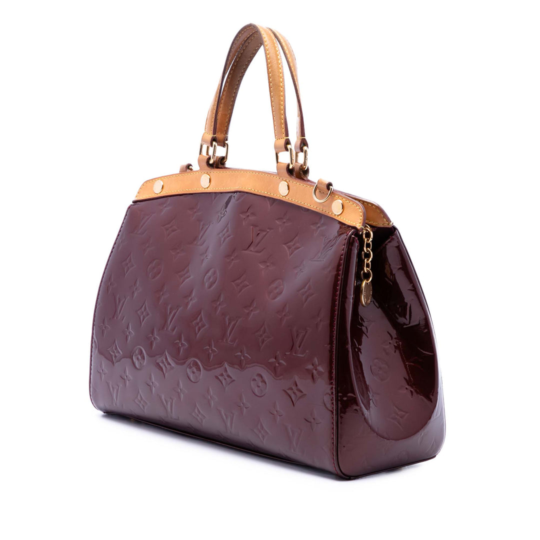 Brea MM Cuir verni Monogram Rouge