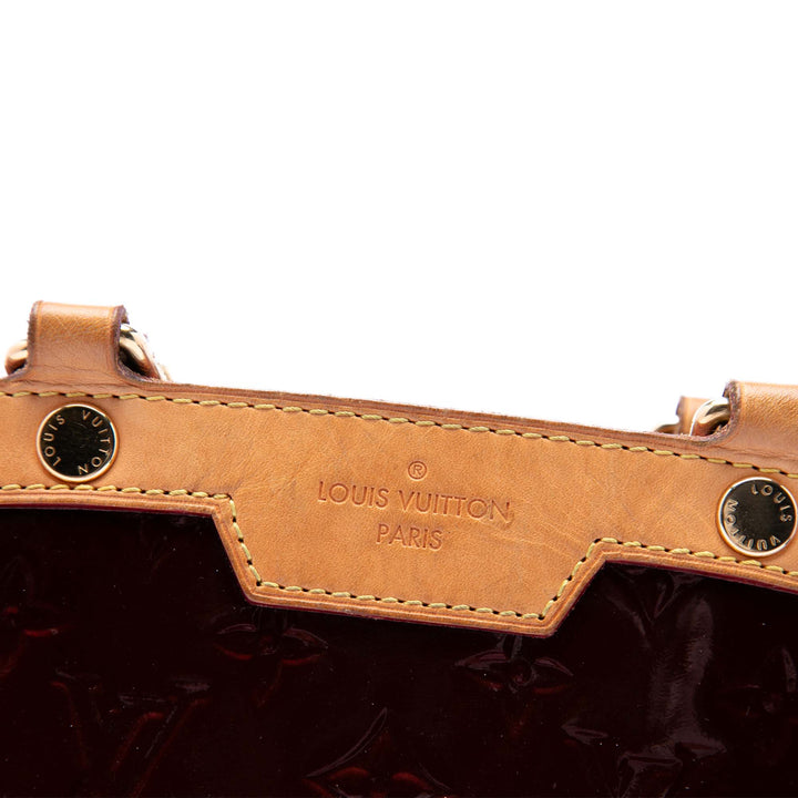 Brea MM Cuir verni Monogram Rouge