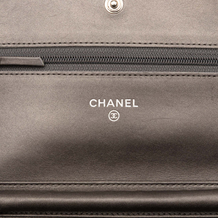 Chanel CC Métallisé Caviar Wallet on Chain Noir – GABY PARIS Authentique