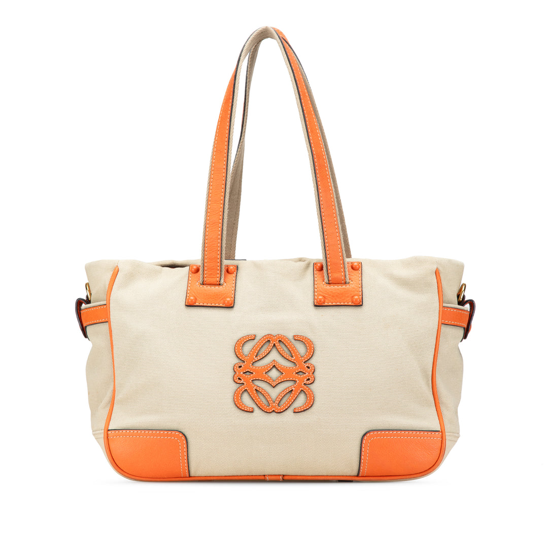 Anagram Canvas Tote Brown - Gaby Paris