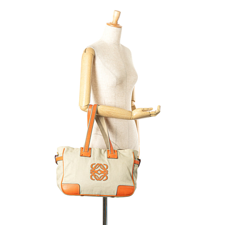 Anagram Canvas Tote Brown - Gaby Paris