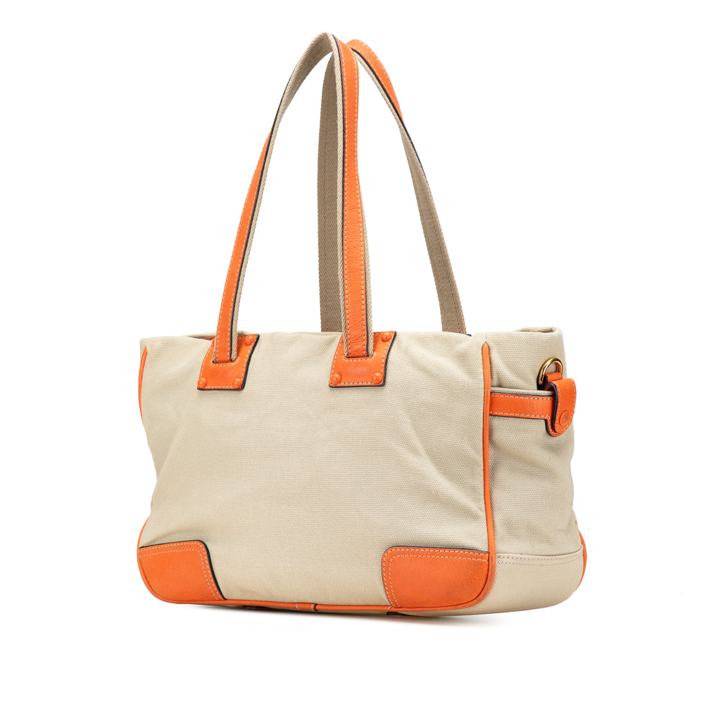 Anagram Canvas Tote Brown - Gaby Paris