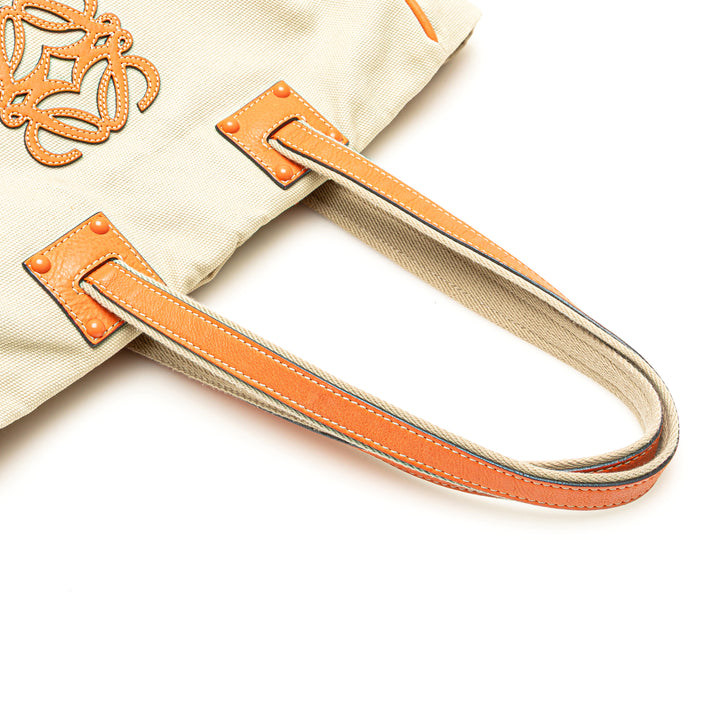 Anagram Canvas Tote Brown - Gaby Paris