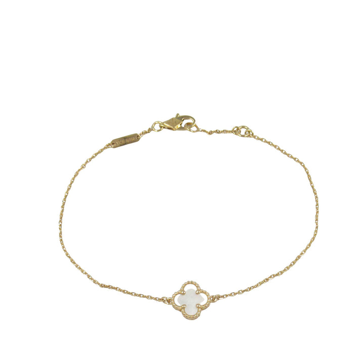 18K Yellow Gold and Mother of Pearl Sweet Alhambra Bracelet Gold - Gaby Paris