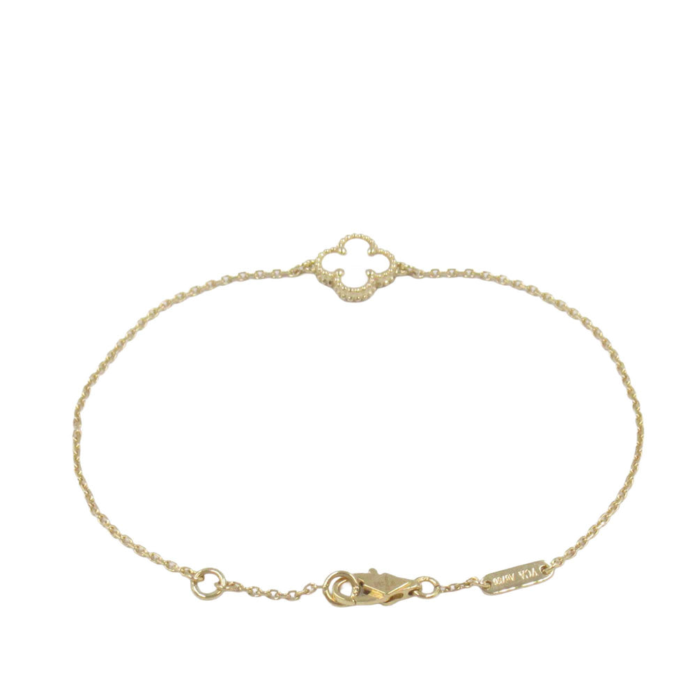 18K Yellow Gold and Mother of Pearl Sweet Alhambra Bracelet Gold - Gaby Paris