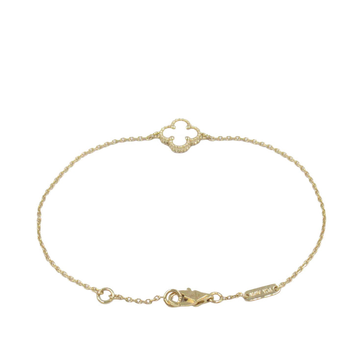 18K Yellow Gold and Mother of Pearl Sweet Alhambra Bracelet Gold - Gaby Paris