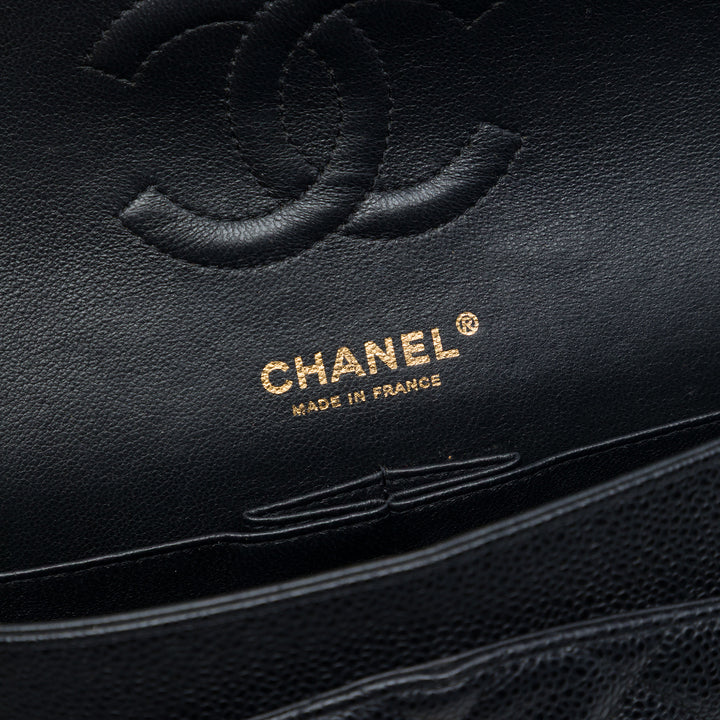 Chanel Medium Classic Caviar Double rabat