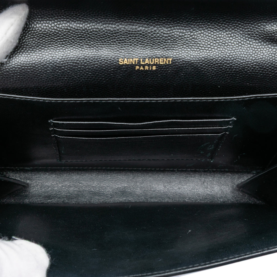 Saint Laurent Grain De Poudre Monogram Cassandra Chain Portefeuille