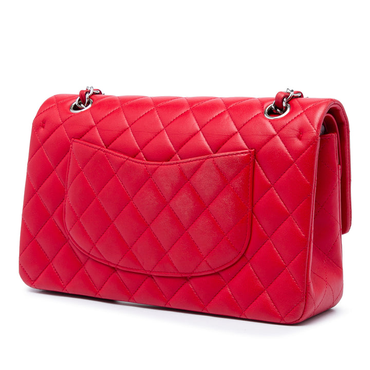 Classic Double rabat Moyen Cuir d'agneau Rouge