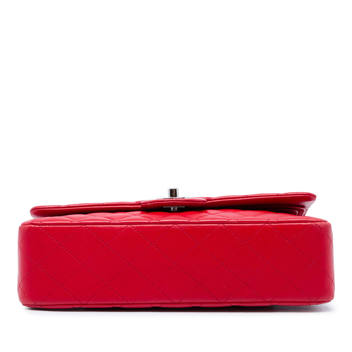 Classic Double rabat Moyen Cuir d'agneau Rouge