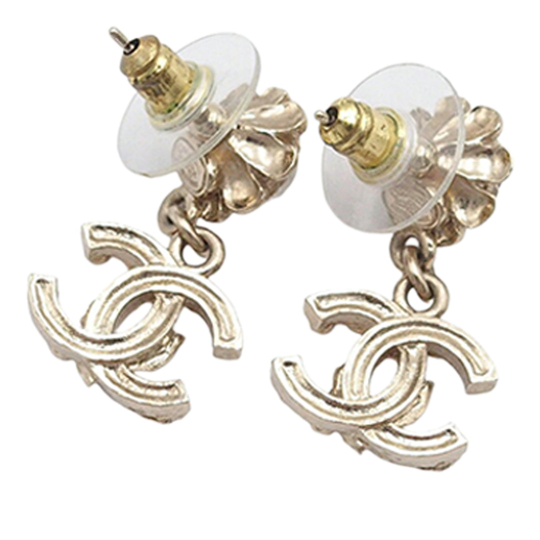 Chanel CC plaqué Perles fantaisie Rhinestone pendantes fermoir poussette Boucles d’oreilles – GABY PARIS Authentique