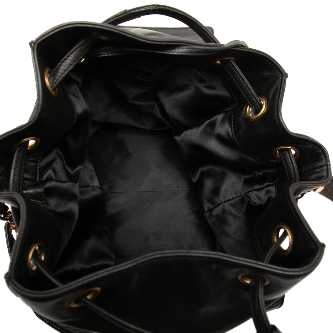 Chanel CC Sac à cordon seau Cuir d'agneau Noir – vue 4 – GABY PARIS