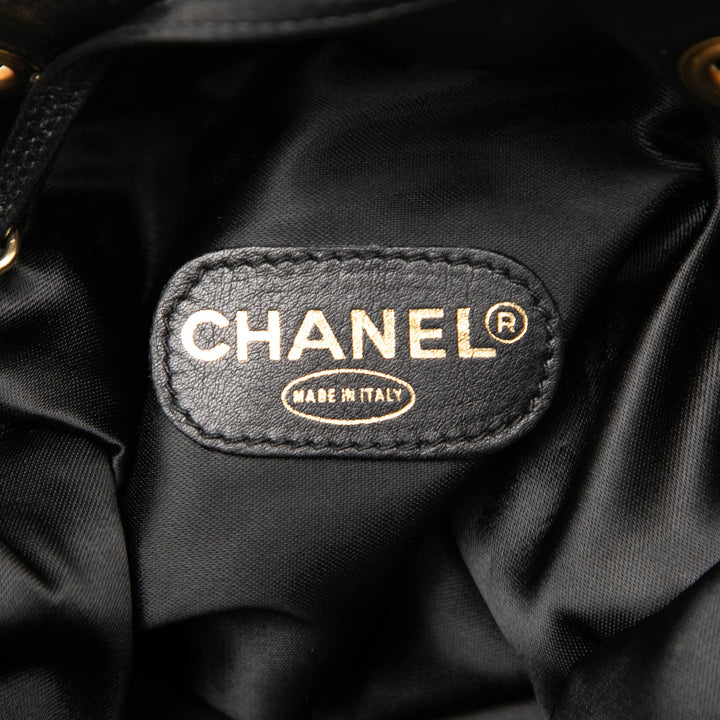 Chanel CC Sac à cordon seau Cuir d'agneau Noir – vue 5 – GABY PARIS