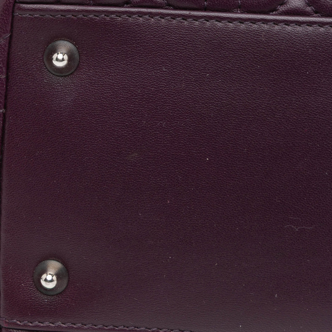 Medium Lambskin Cannage Lady Dior Purple - Gaby Paris