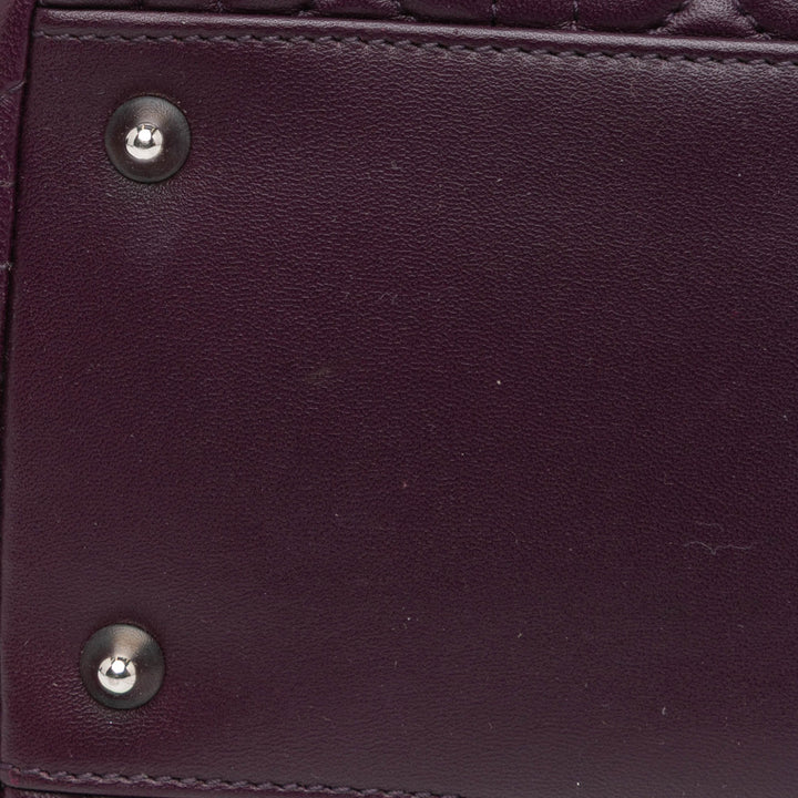 Medium Lambskin Cannage Lady Dior Purple - Gaby Paris