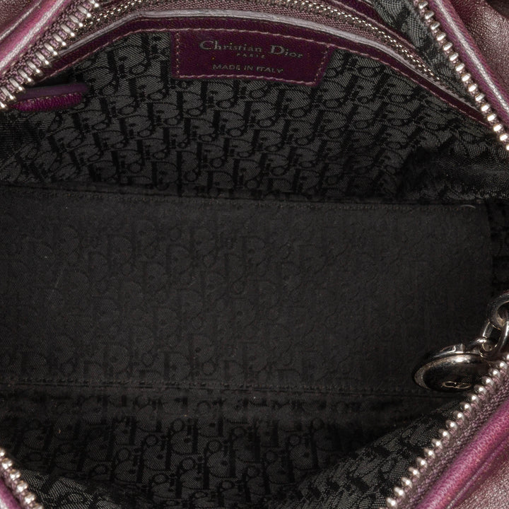 Medium Lambskin Cannage Lady Dior Purple - Gaby Paris