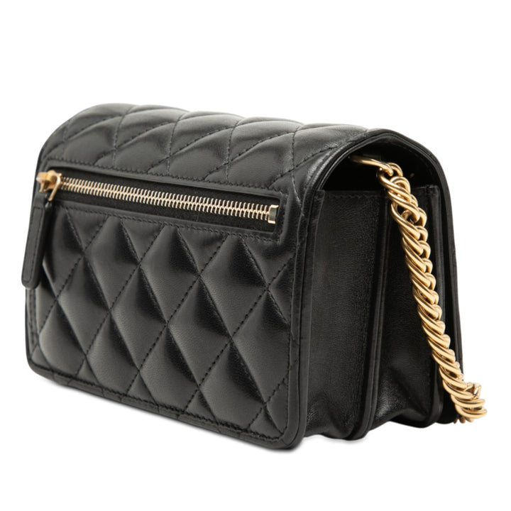 Chanel Mini CC Matelassé Cuir d’agneau Bijoux Wallet on Chain