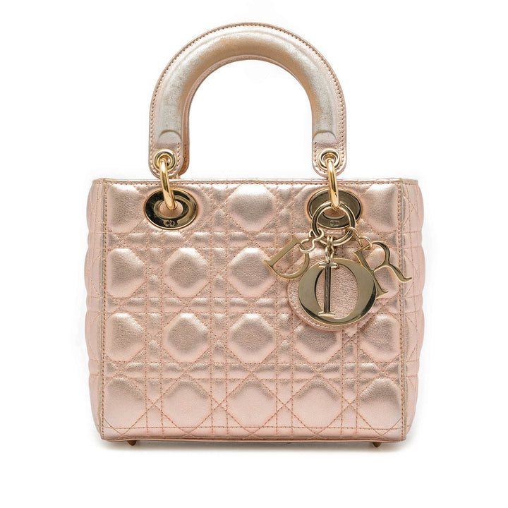 Dior Small Metallic Cuir d’agneau Cannage My ABCDior Lady Dior
