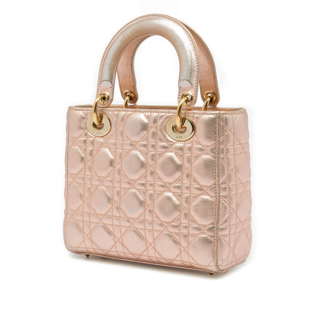 Dior Small Metallic Cuir d’agneau Cannage My ABCDior Lady Dior