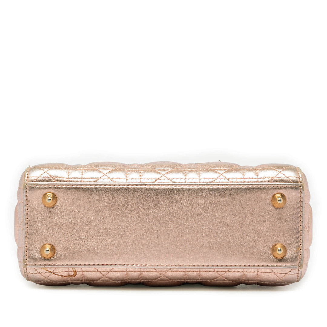 Dior Small Metallic Cuir d’agneau Cannage My ABCDior Lady Dior