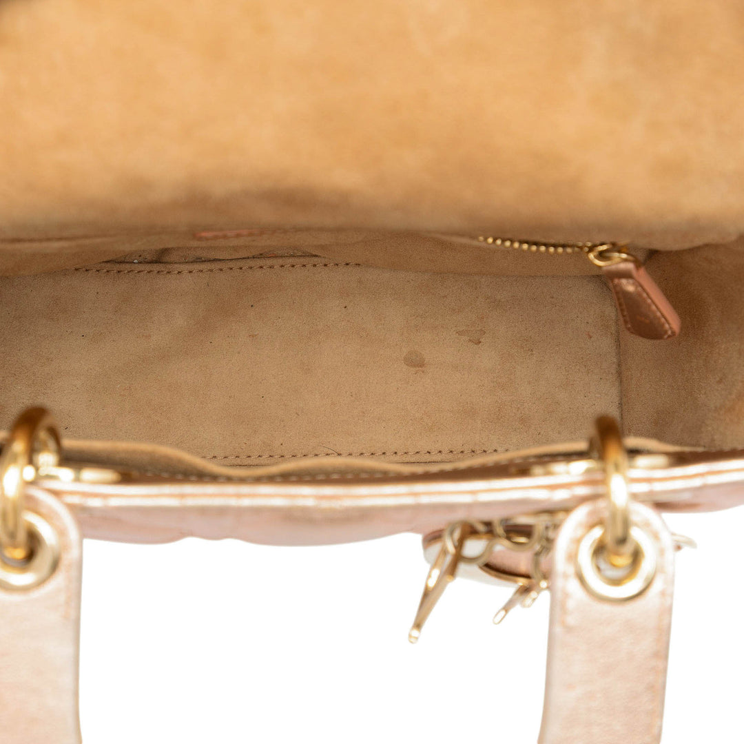 Dior Small Metallic Cuir d’agneau Cannage My ABCDior Lady Dior