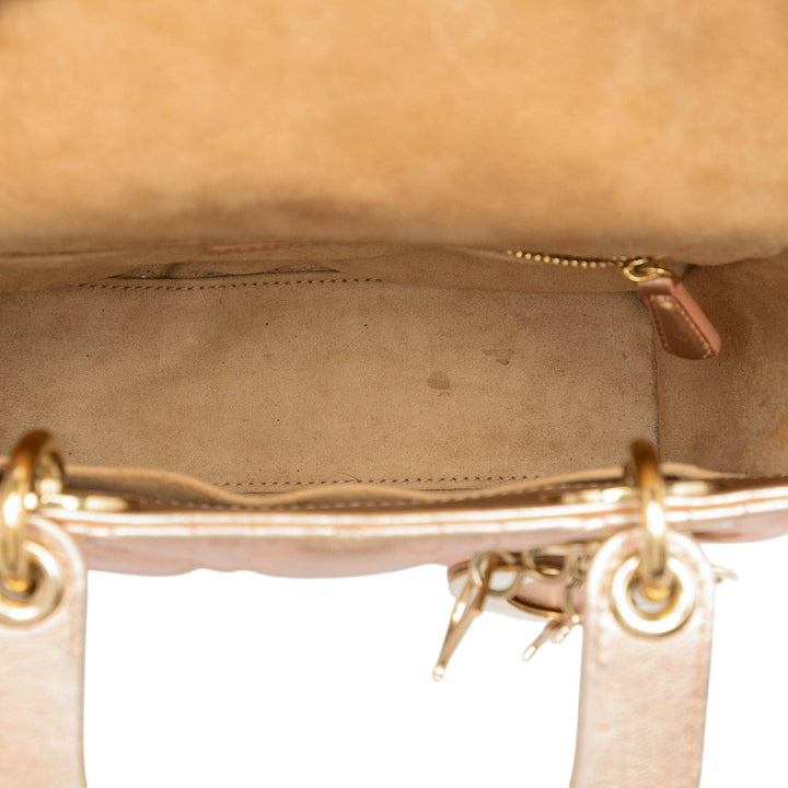 Dior Small Metallic Cuir d’agneau Cannage My ABCDior Lady Dior