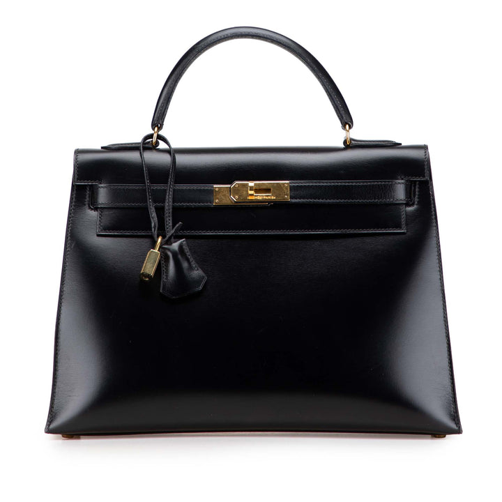 Hermès Box Calf Kelly Sellier 32 Noir – GABY PARIS Authentique