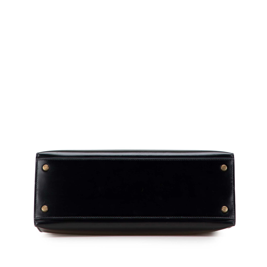 Hermès Box Calf Kelly Sellier 32 Noir – GABY PARIS Authentique
