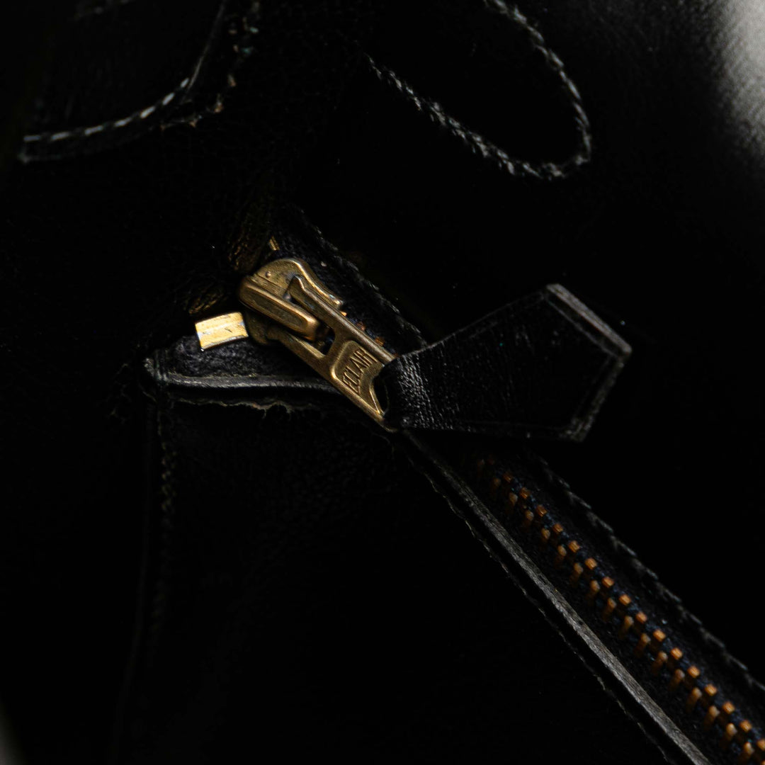 Hermès Box Calf Kelly Sellier 32 Noir – GABY PARIS Authentique