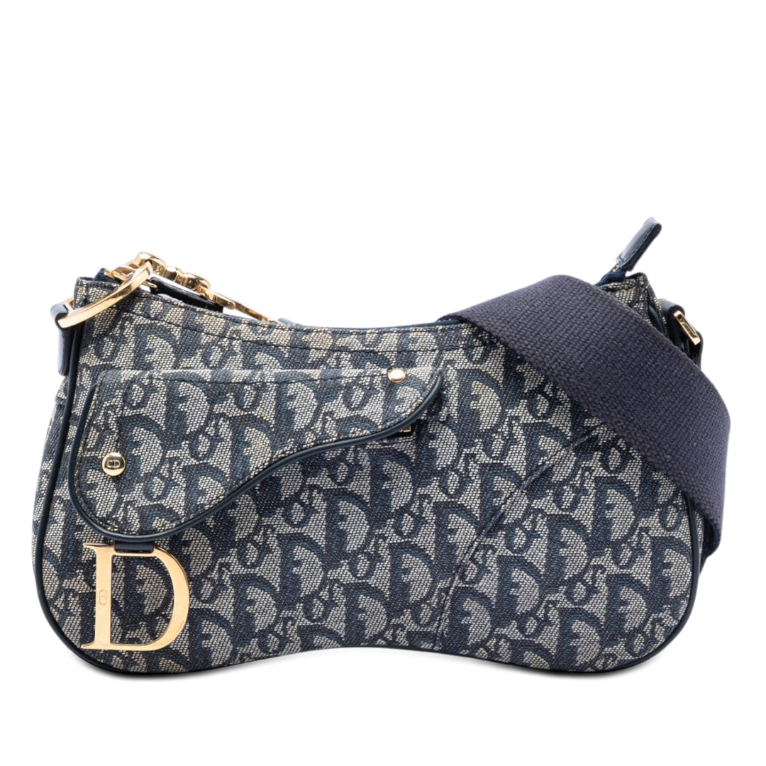 Dior Diorissimo Trotter Toile Double Saddle Sac porté croisé