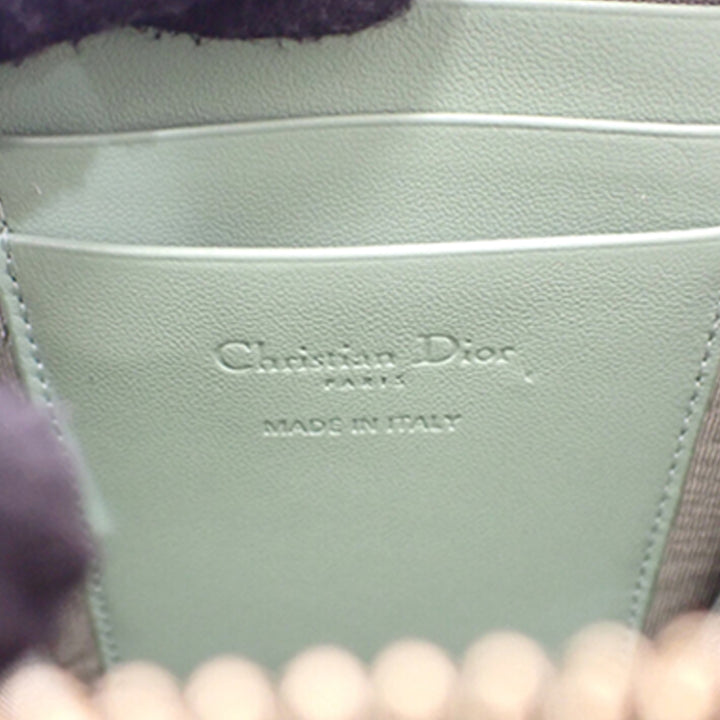 Dior Cannage Lady Dior Call In Étui téléphone Cuir d'agneau Vert