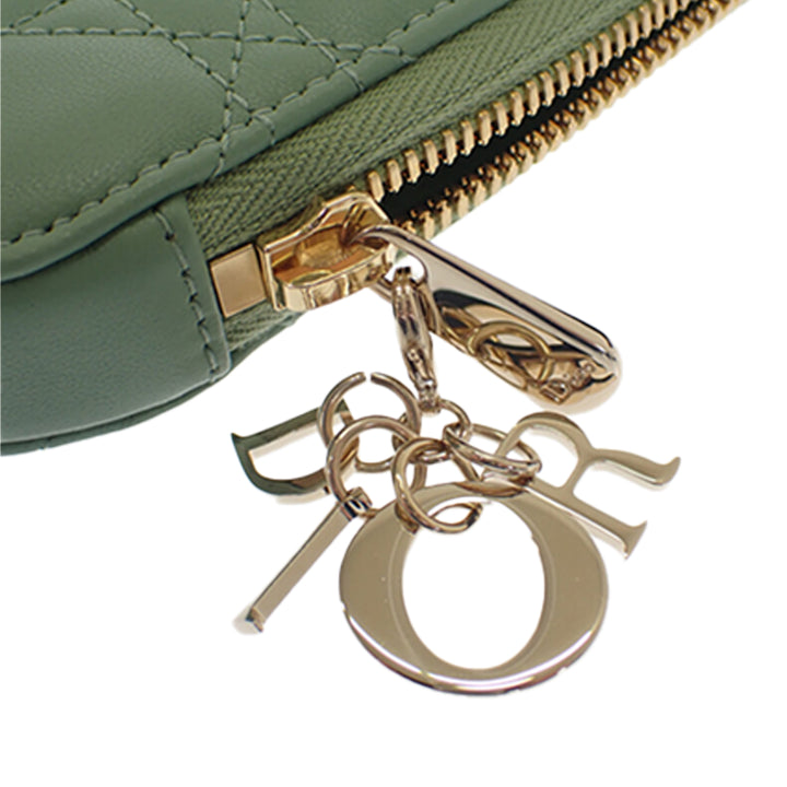 Dior Cannage Lady Dior Call In Étui téléphone Cuir d'agneau Vert