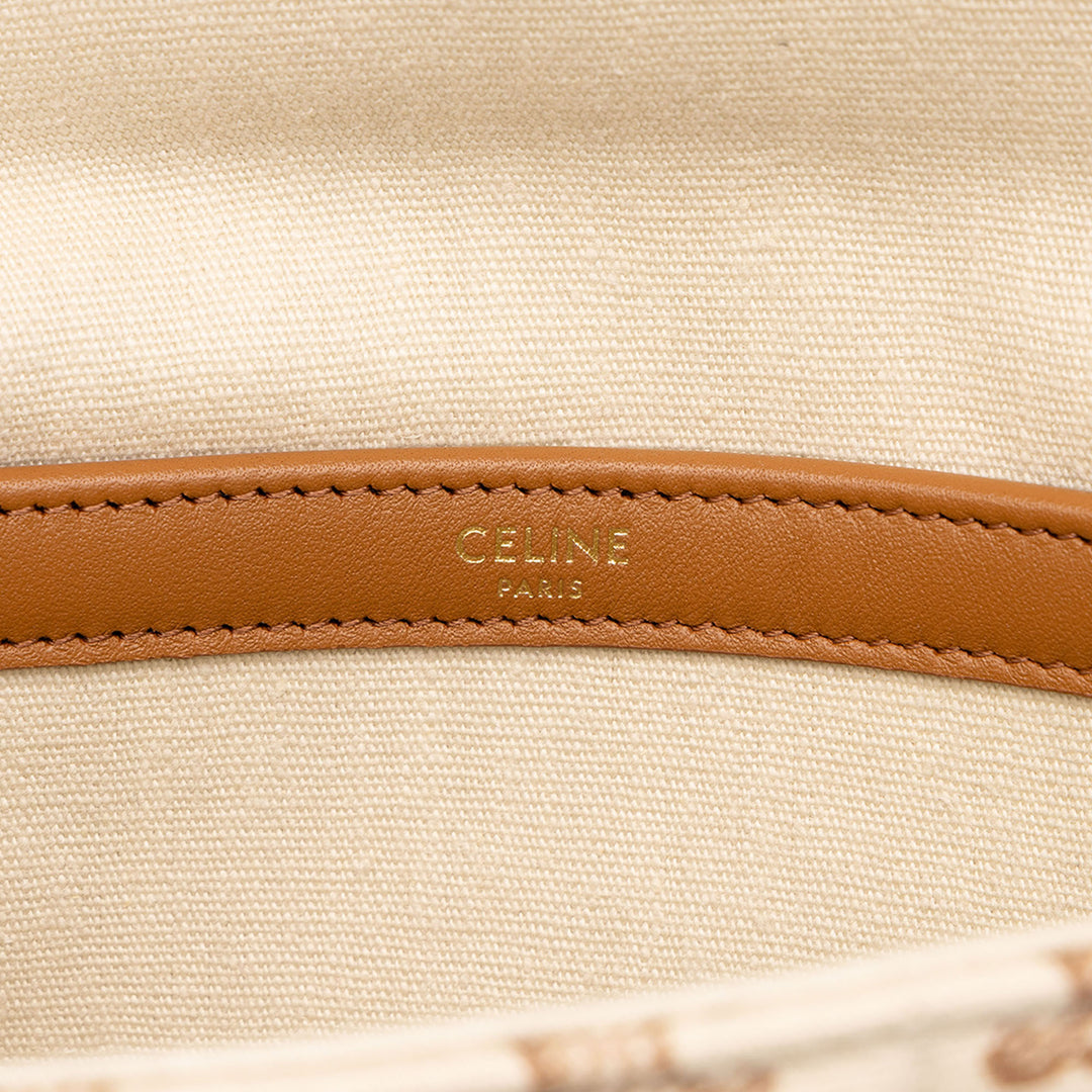 Celine Sac porté épaule Triomphe Matelasse Monochrome Chaîne Beige – vue 5 – GABY PARIS