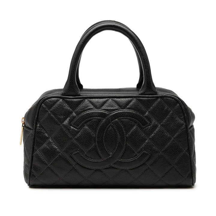 Chanel CC Matelassé Caviar Bowling Sac