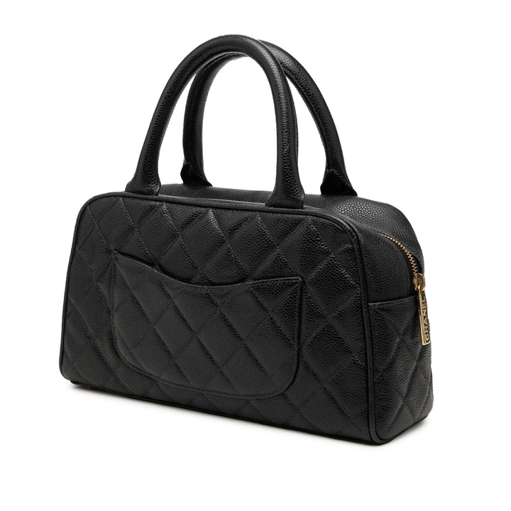 Chanel CC Matelassé Caviar Bowling Sac