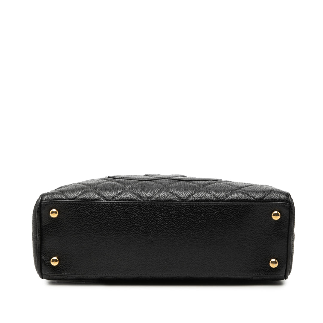 Chanel CC Matelassé Caviar Bowling Sac