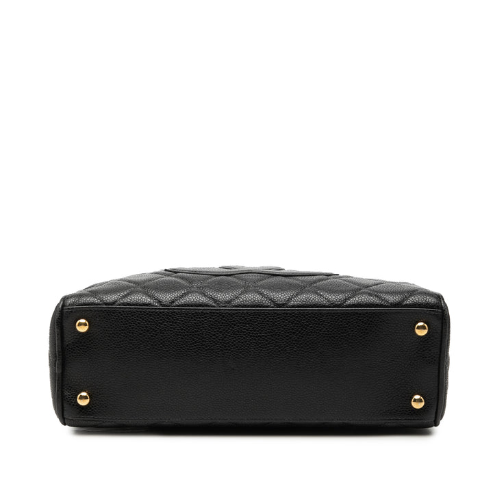 Chanel CC Matelassé Caviar Bowling Sac