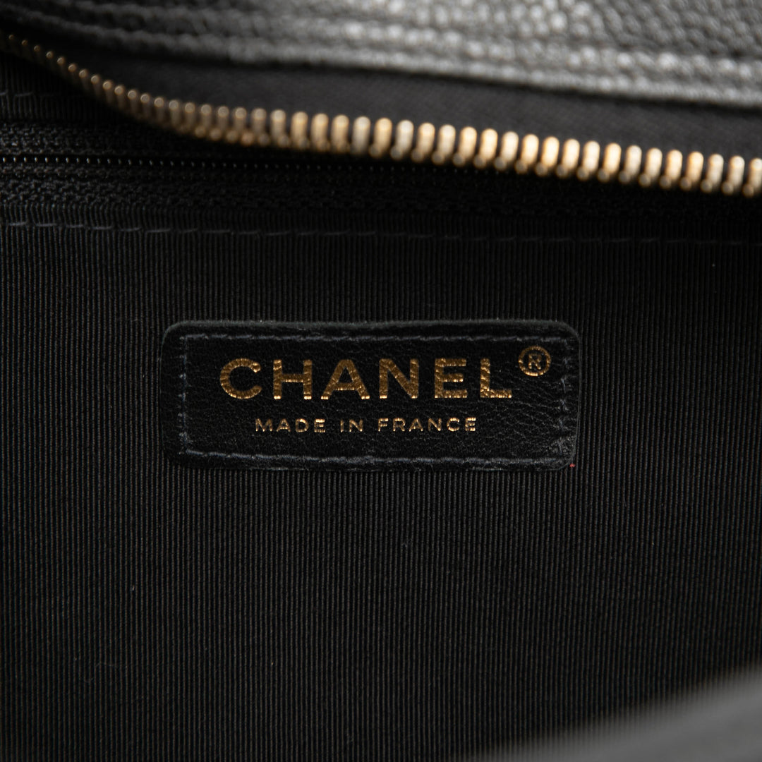 Chanel CC Matelassé Caviar Bowling Sac