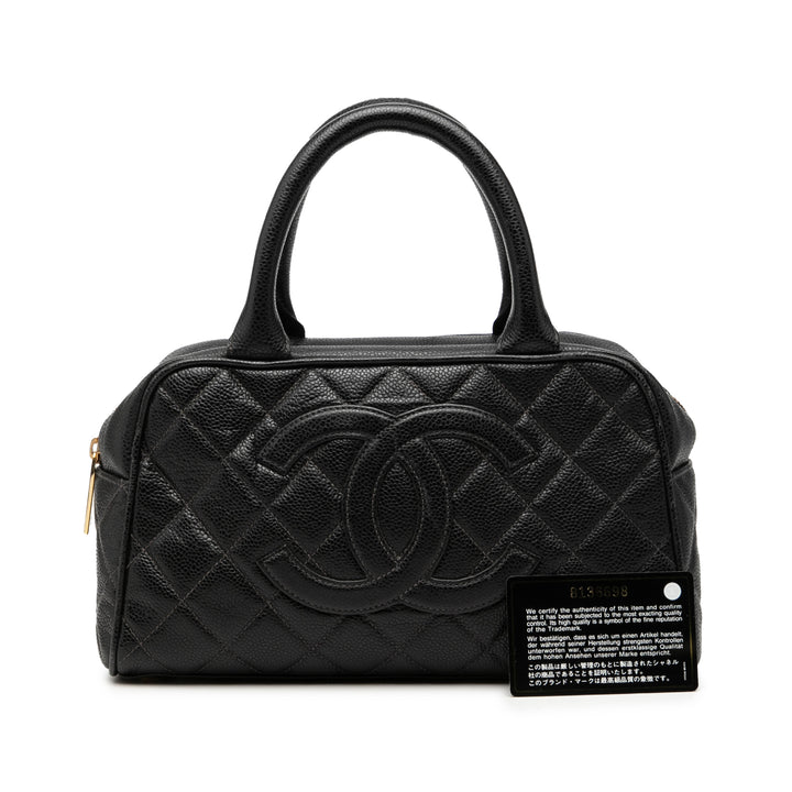 Chanel CC Matelassé Caviar Bowling Sac