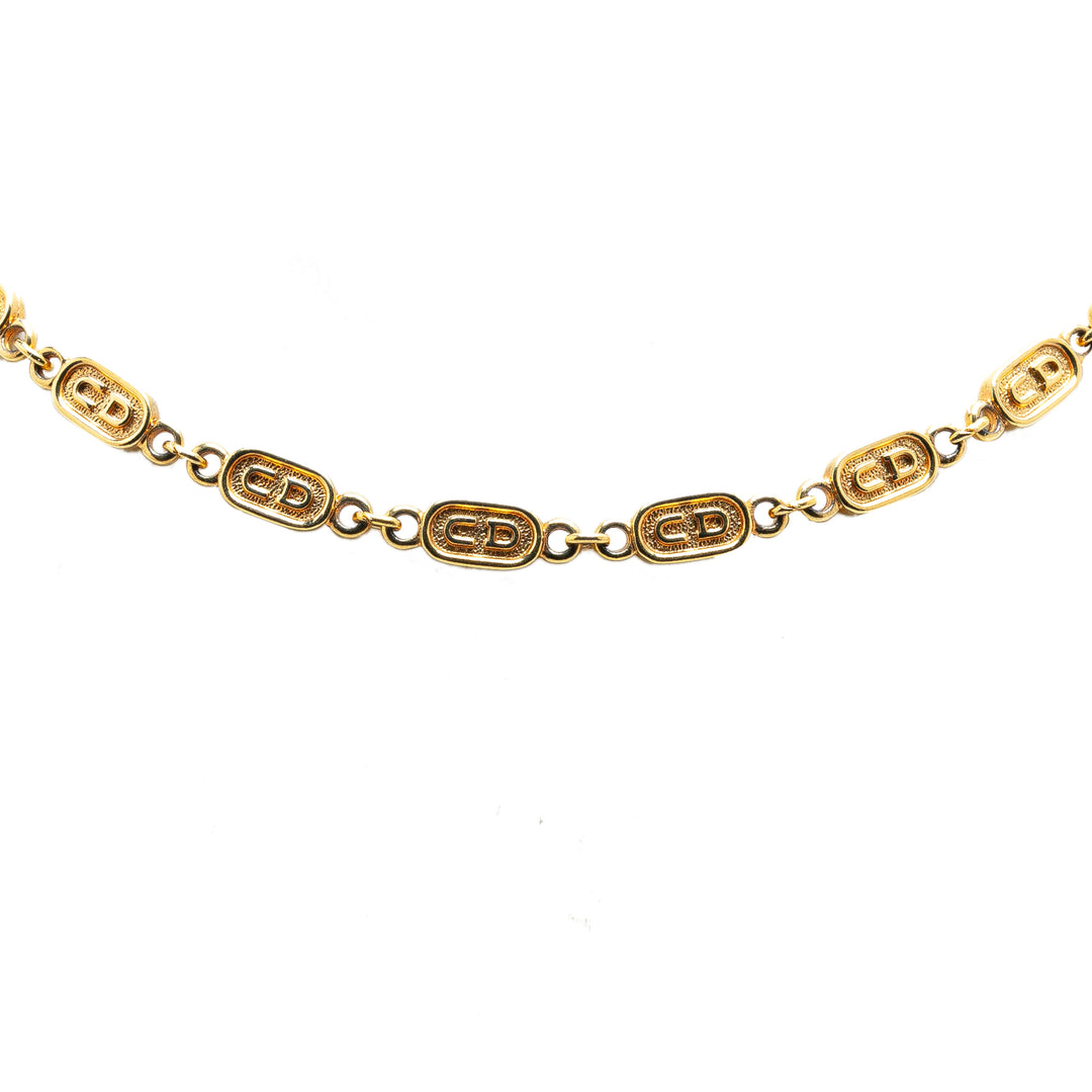 Gold Plated CD Chain Necklace Gold - Gaby Paris