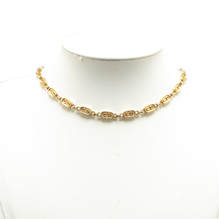 Gold Plated CD Chain Necklace Gold - Gaby Paris