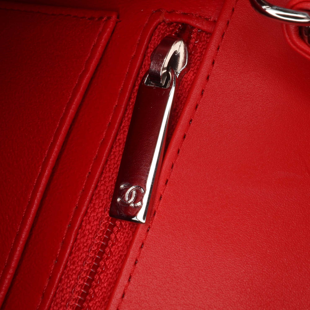 Mini Rectangular Classic Bicolor Patent Single Flap Red - Gaby Paris