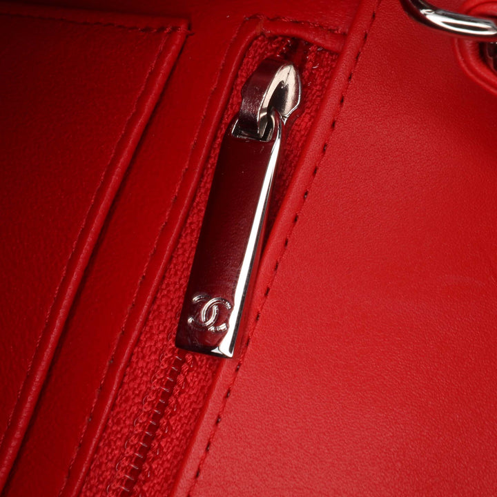 Mini Rectangular Classic Bicolor Patent Single Flap Red - Gaby Paris