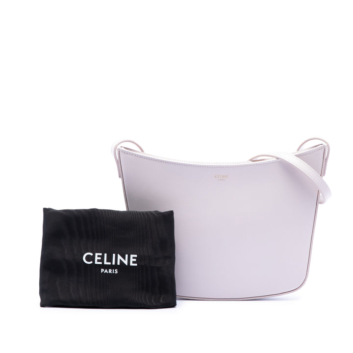 brillant Croque Sac Moyen Cuir de veau Rose