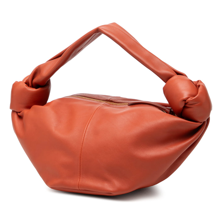 Bottega Veneta Sac à main Double Knot Mini Cuir de veau Orange – vue 2 – GABY PARIS