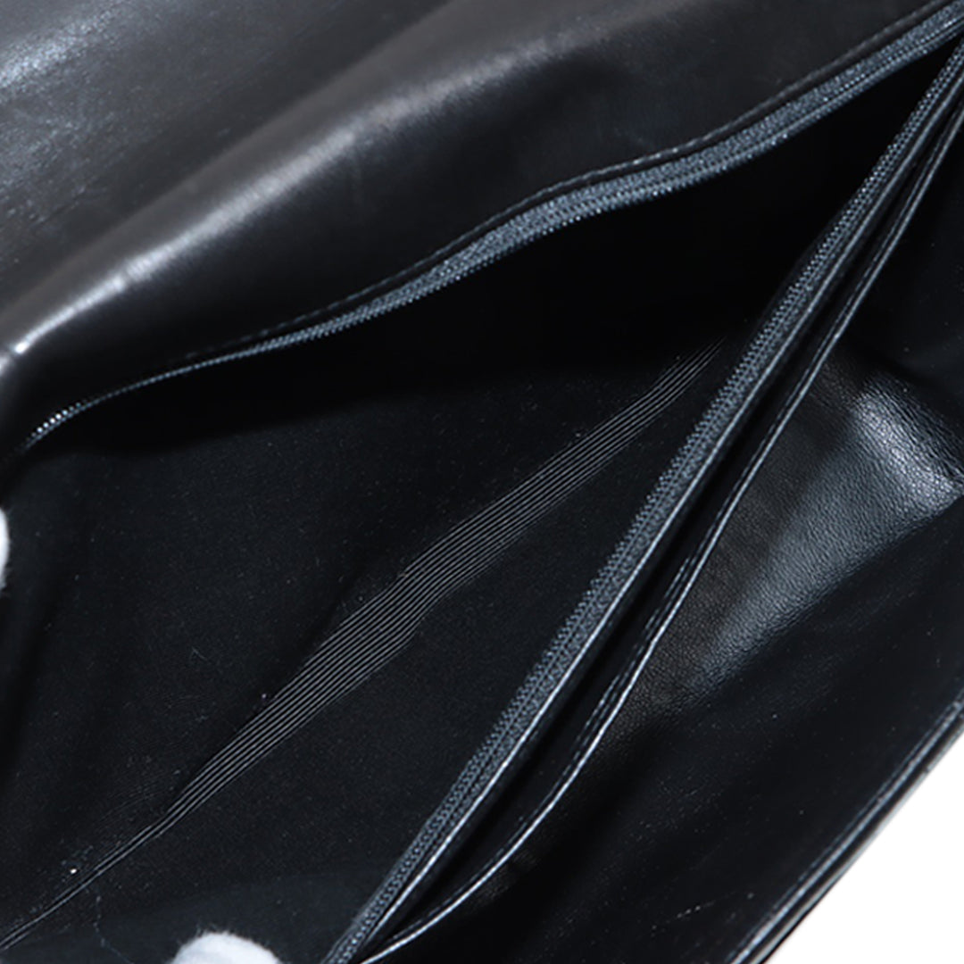 Chanel Jumbo Cuir verni Vertical Quilt Mademoiselle Flap Noir – GABY PARIS Authentique